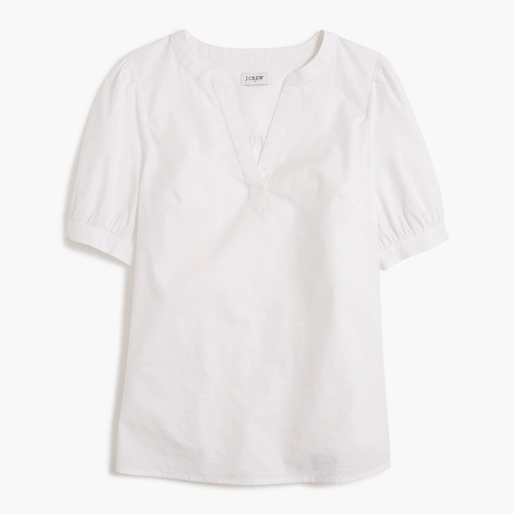 J Crew short sleeve poplin top